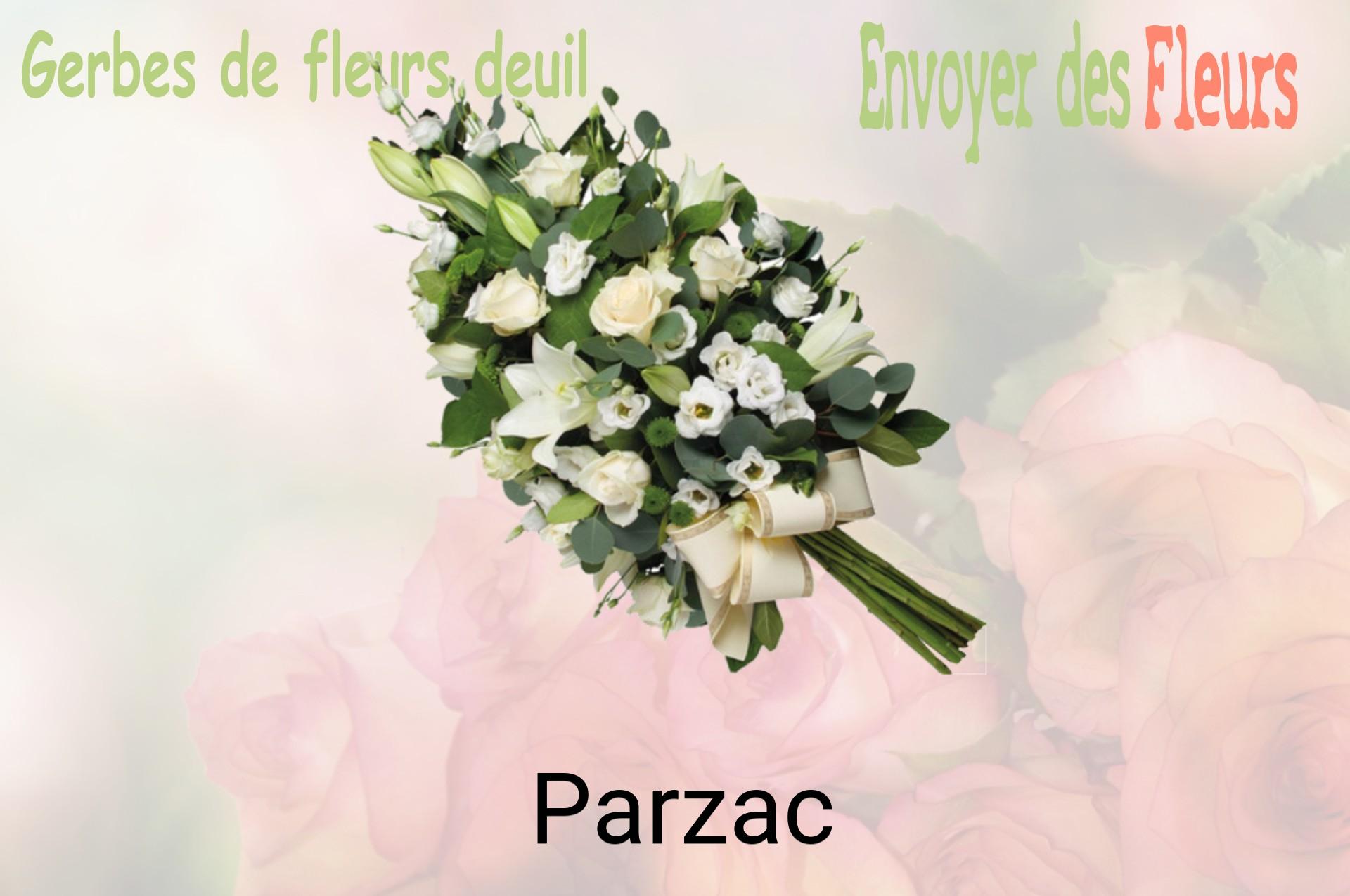 Gerbe de fleurs de deuil livrée à Parzac